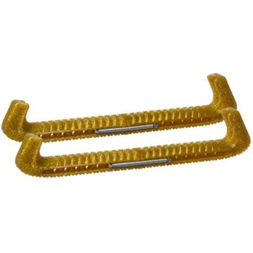 Guard Dog ice skate blade guards in glittery gold